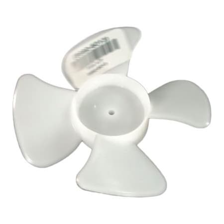 Small Plastic Push-On Fan Blade, 3-1/2in Dia., CCW, 3/16in Bore, 3/4in Blade Depth, 4 Blade